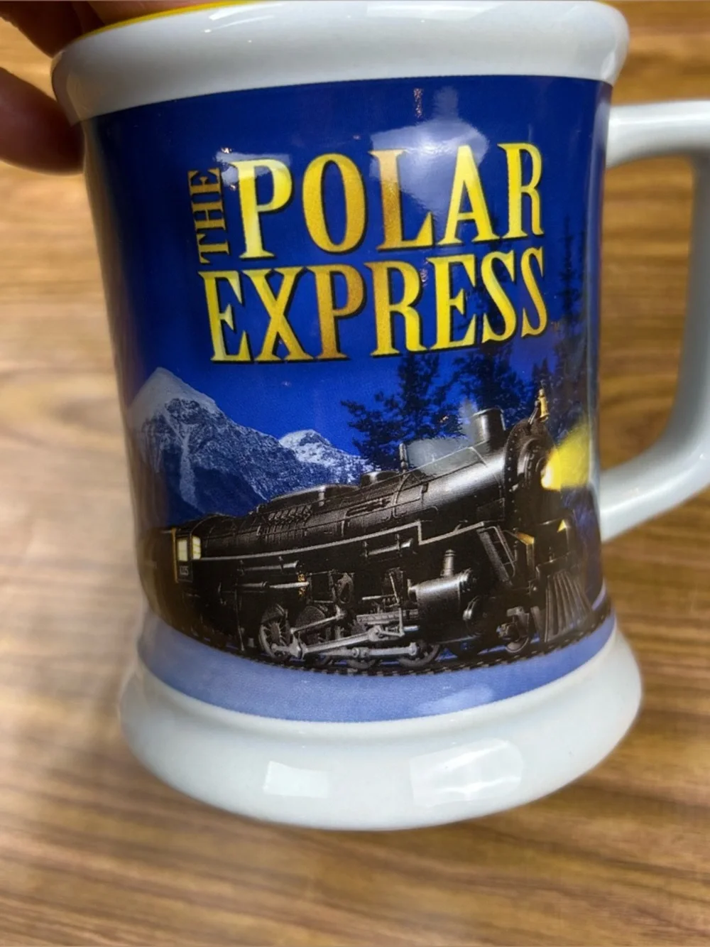 The Polar Express BELIEVE 3D Mugs Train 2004 Warner Bros. Set of 2
